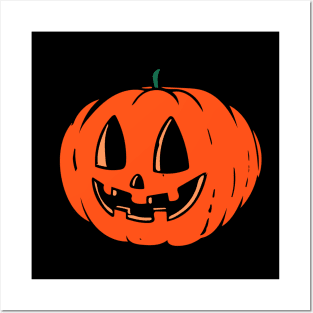 Pumpkin head halloween Posters and Art